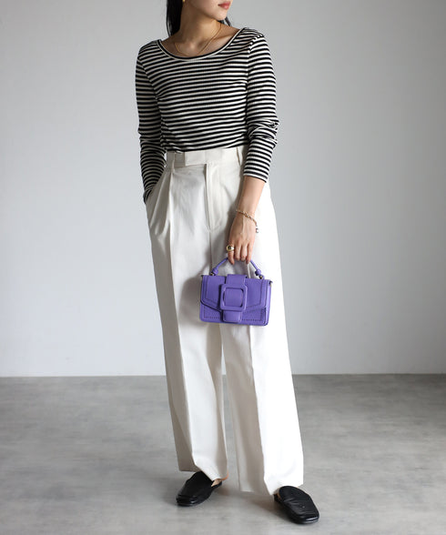 【雑誌掲載】2WAYスクエアバックルショルダーバッグ 12-1091